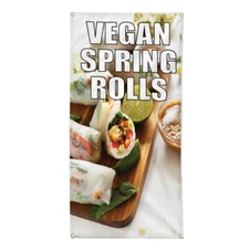 Vertical Vinyl Banner Multiple Sizes Outdoor Weatherproof Industrial Yard Signs