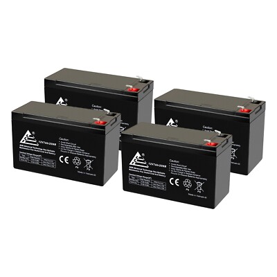 4- 12V 7Ah SLA Battery for ENDURING 6-DW-7, Power Wheels replaces UB1270, UB1280