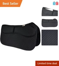 Machine Washable Equine Saddle Pad with Adjustable Shims for Optimal Fit - 2 lbs