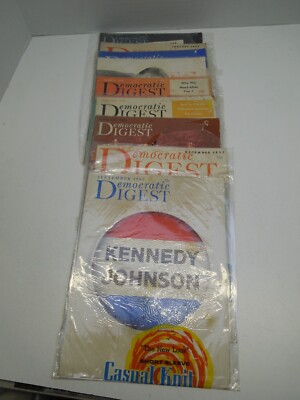 Democratic Digests, Various Kennedy, Nixon, 1957 - 1960 9 Magazines SEALED *READ