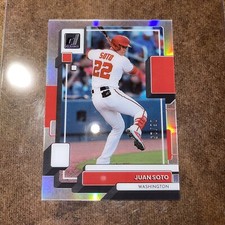 2022 Panini Chronicles Clearly Donruss Purple 6/25 Juan Soto #44