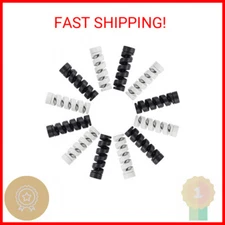 Jetec 12 Pieces Charger Cable Protector Cable Saver, Highly Flexible Spiral Sili