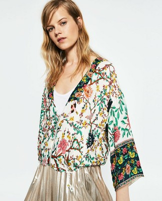 zara bird cardigan
