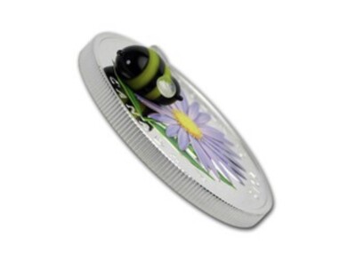 2012 Canada 1oz Silver $20 Aster&Venetian Glass Bumblebee with Box