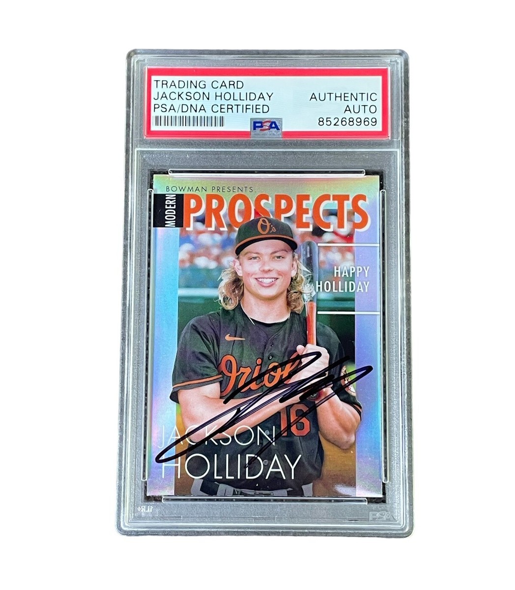 Jackson Holliday Signed Card Baltimore Orioles Autographed Auto 