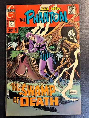 The Phantom 58 Charlton Comics 1973 Vintage Pat Boyette Swamp of Death V 1