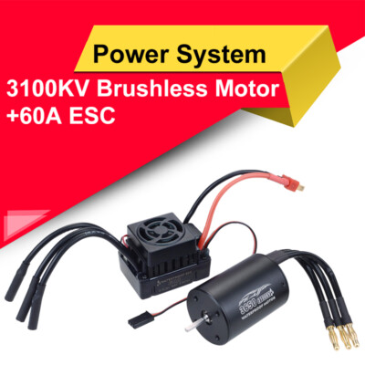 3650 60A ESC +2300/3100/3900KV Sensorless Waterproof Motor For 1/8 RC ...