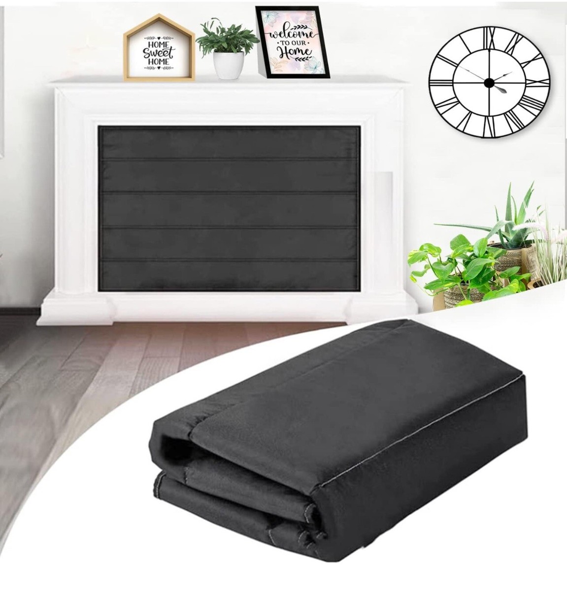 Magnetic Fireplace Blanket for Heat Loss, Indoor Fireplace Covers