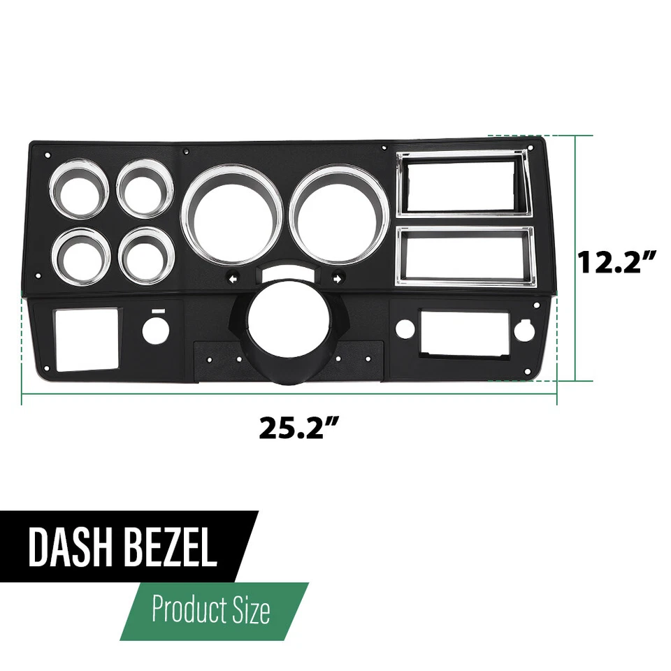 Fit For 1984-1987 Chevrolet GMC Truck Gauge Instrument Dash Bezel Trim With A/C - Image 3 of 4