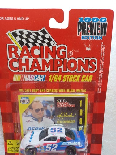 Racing Champions 1996 Preview Edition Ken Schrader AC Delco #52 Blue - Picture 4 of 7