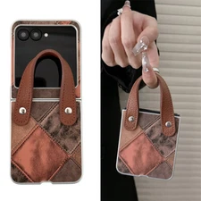 Vintage Wrist Strap Leather Case Cover For Motorola Razr 2025 2024 60/50 Ultra