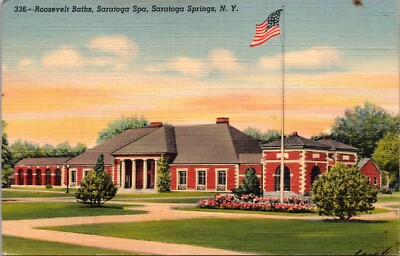 Vintage Postcard Roosevelt Baths Saratoga Spa Saratoga Springs New York