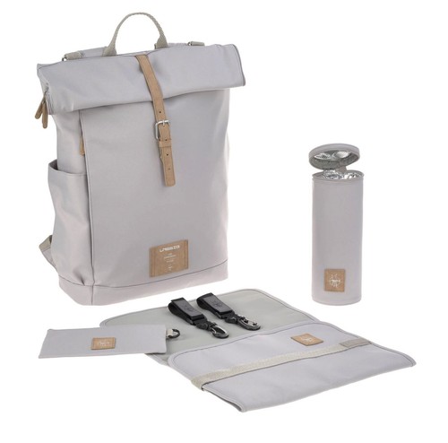 Lässig Green Label Rolltop Backpack Wickeltasche Rucksack Grey grau - Bild 1 von 7