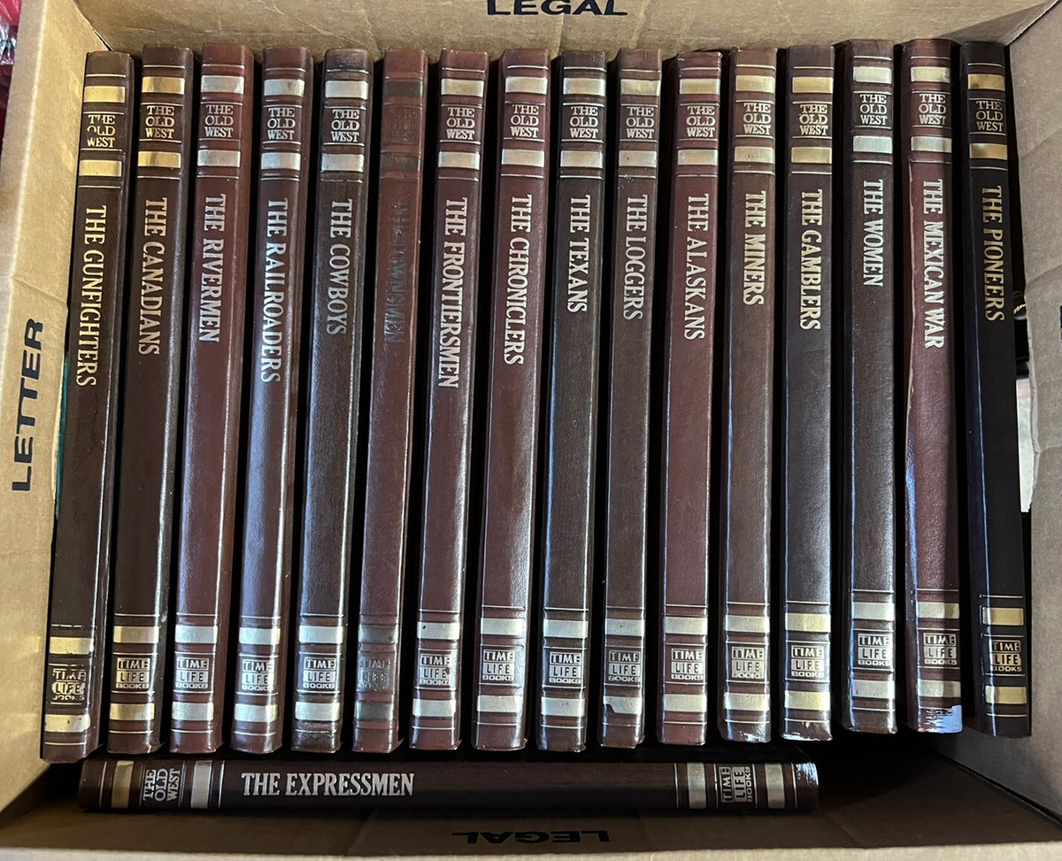 Lot of 17 Vintage TIME-LIFE The Old West Series Leather Hardcover