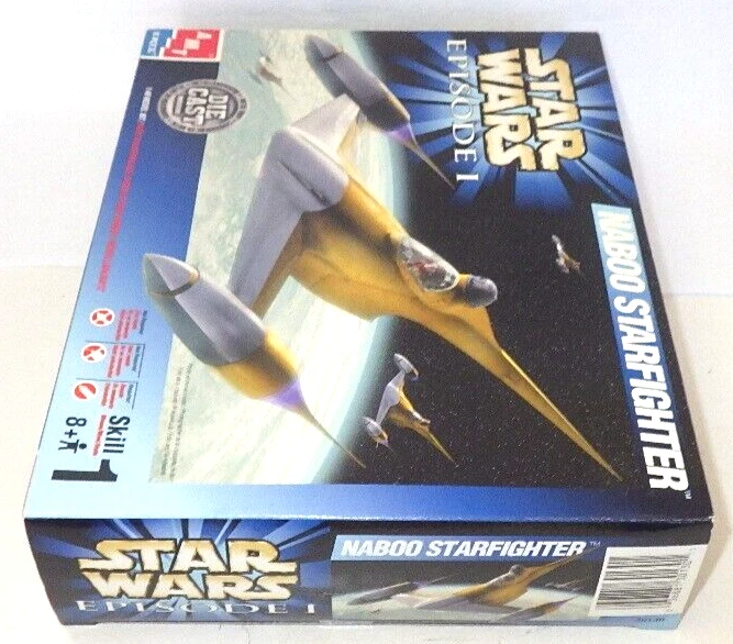 VTG 1999 AMT ERTL Star Wars Episode 1 Naboo Starfighter Die Cast Model Kit Japan - Image 4 of 4