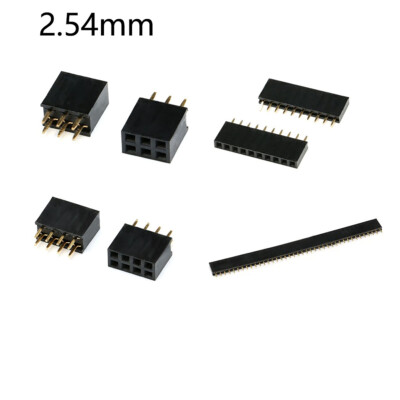 PCB Streifen Connectors Weibliche Pin Headers Sockel Single/Double Row 2.54mm