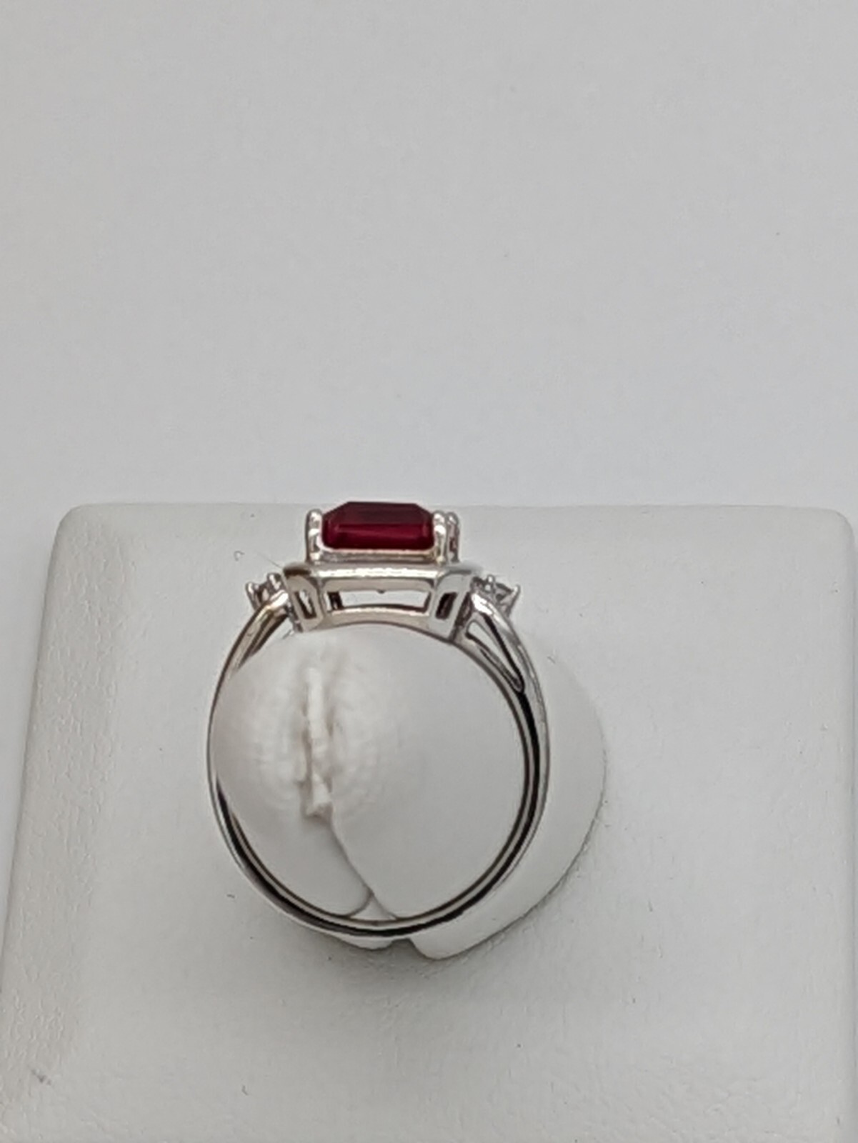 Sterling Silver Lab Created 4Ct Ruby Ring With Di… - image 4