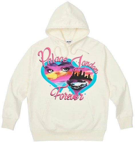 Palace Forever Hood White London Hoodie Retro 90's Hooded