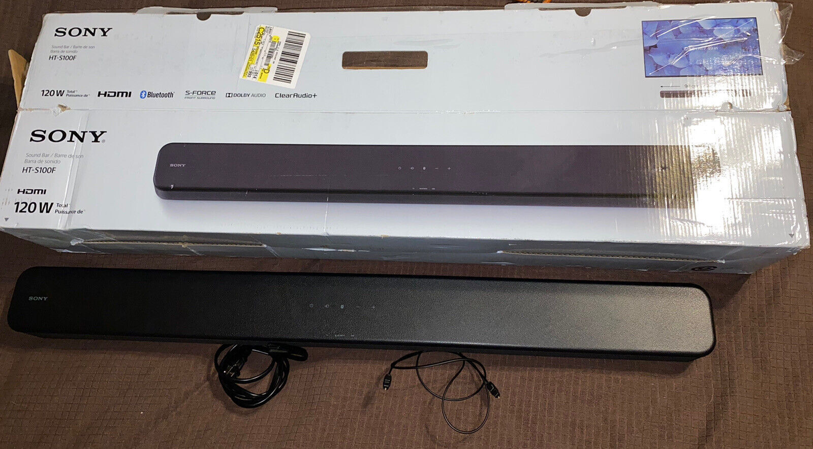 Sony HTS100F  Channel 120W Sound Bar with Built-in Tweeter and Bluetooth  - 190403997806 | eBay