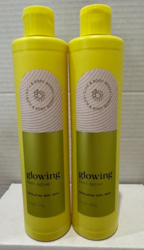 Bath & Body Works Glowing Fruit Enzymes Exfoliating Body Wash 11.3 fl oz Set of2