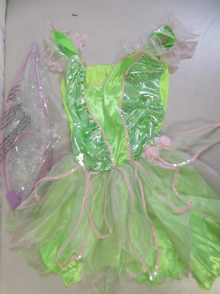 Vestido Disfraz Campanilla Deluxe Adulto Halloween con Alas Talla Jr 7-9 Foto 2 de 3