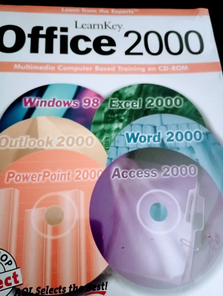 Learn Key Office 2000 Multimedia Computer Based Training 6 CD Set New Sealed - Image 2 of 4