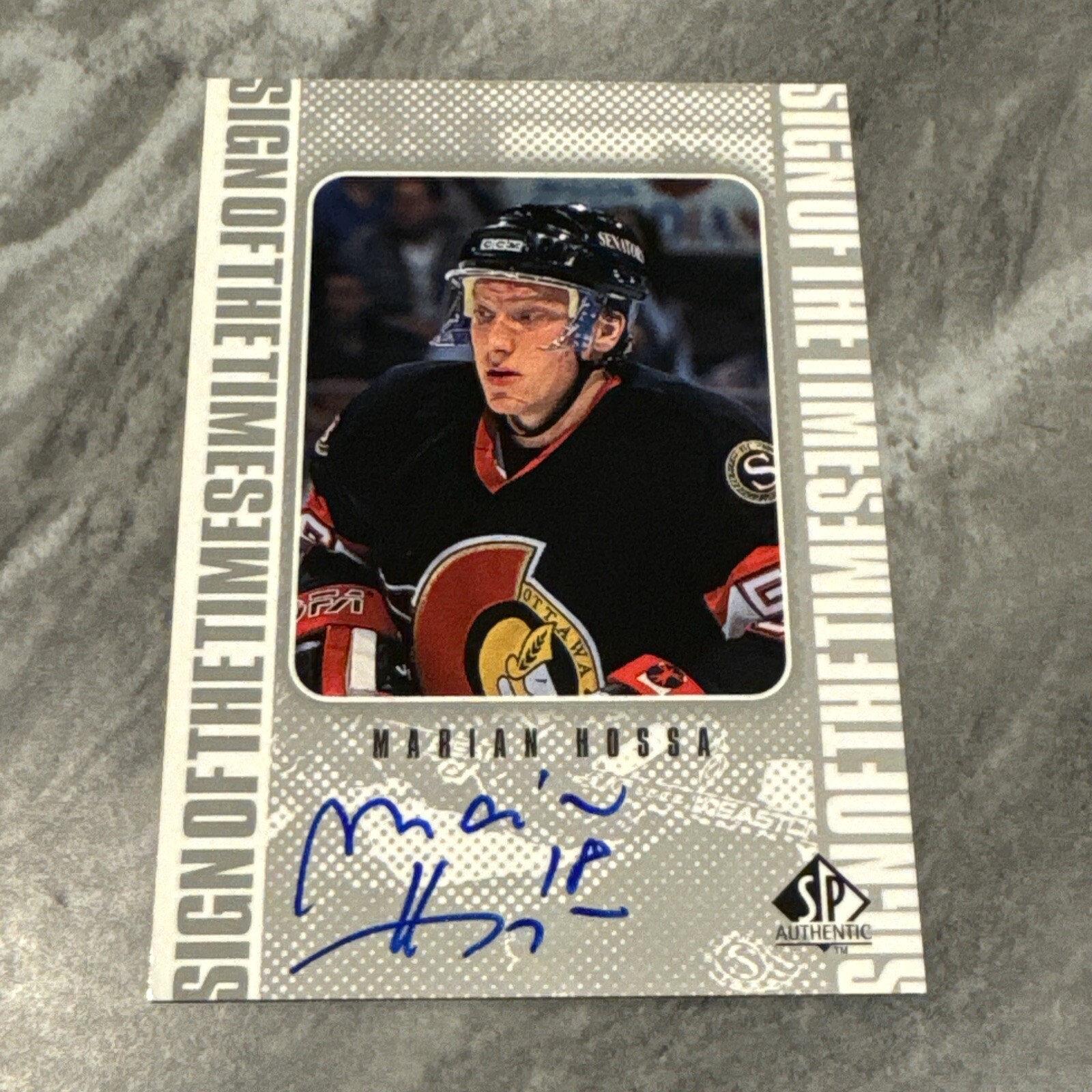 1999 00 SP Authentic Sign of the Times MH Marian Hossa Senators Red Wings Pens
