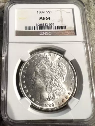 1889 P Morgan Silver Dollar NGC MS64 WOW Beautiful Blast White! ⭐️
