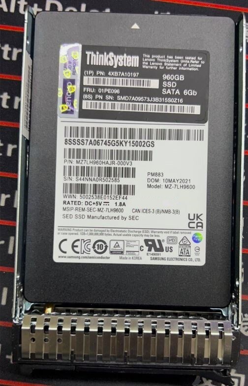LENOVO 4XB7A10197 - 01PE096 ThinkSystem 2.5in PM883 960GB Entry
