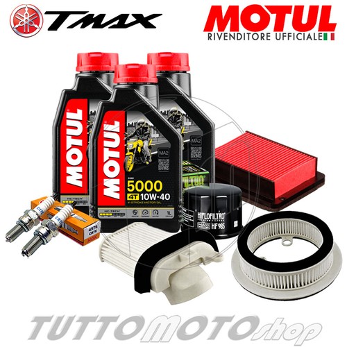 KIT TAGLIANDO PER YAMAHA TMAX-530 T-MAX 2012 2015 OLIO MOTUL 7100 Filtri Candele - Foto 9