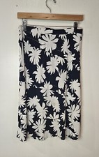 Inc International Skirt Medium Navy Blue Floral