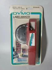 VINTAGE DYMO MODEL 1885-14 TAPE TOOL LABEL GUN LABELER  MAROON 