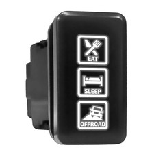 Eat Sleep Offroad White Led Backlit Tall Push Button 1.54x 0.83 Fit Toyota Eat Sleep Offroad White Led Backlit Tall Push Button 1.54x 0.83 Fit Toyota