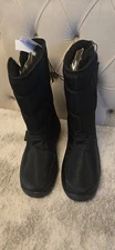Jands Black Fur Lined Adjustable Snow Boat Size 10 NWT