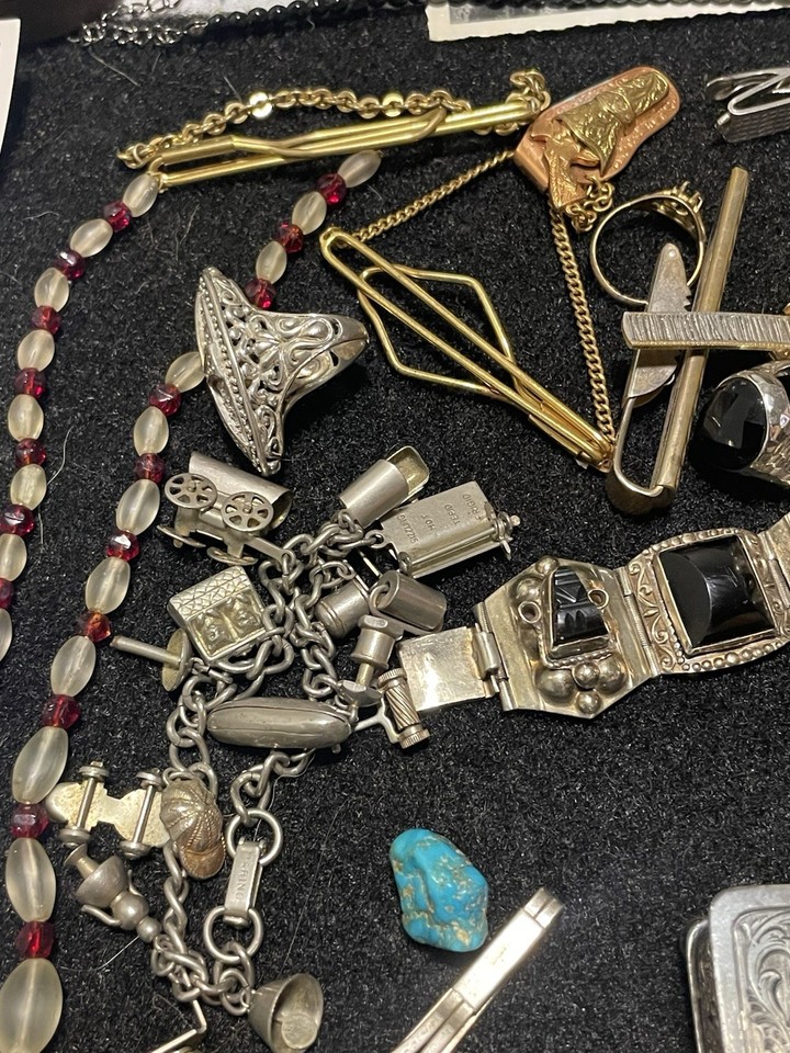 Lot Of Vintage Jewelry,pins,bracelets,old Watches,old German Photos ...