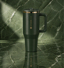 40oz Hydrojug Tumbler Pine Green Insulated Cup w/ Lid Straw