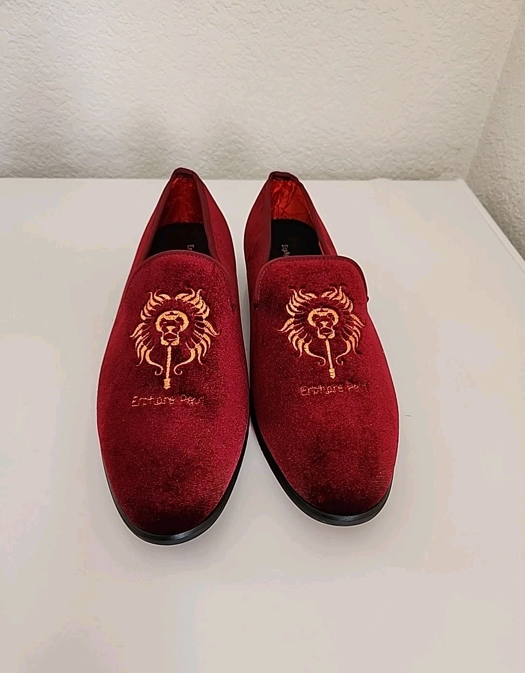 PANTOFOLA D’ORO Erphpre Paul Ciabatta Uomo Marrone Con Leone Oro Interno Scarpe Casa Taglia 47 Nuova