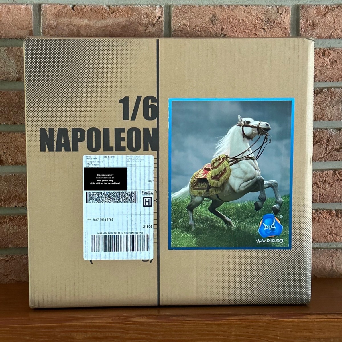 ポンピドゥ　馬 E60078 DID 1:6 Scale Napoleon's WHITE WAR HORSE (Prancing) NIB