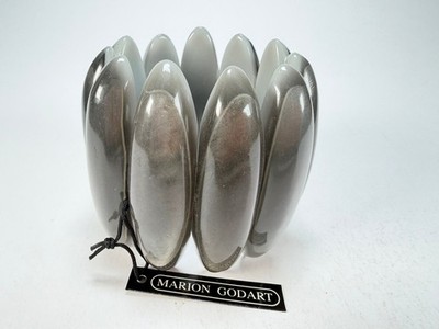 Marion Godart - Natürliches ''Nuances'' Grautöne Elastisches Harz Armband