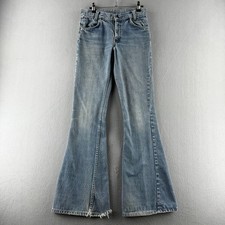 Vintage Levis Jeans Womens 28x34 70s Blue Denim 1975 784 Flare Bellbottom USA