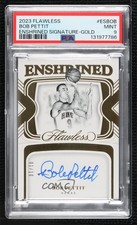 2023 Flawless Enshrined Signatures Gold 1/10 Bob Pettit PSA 9 MINT Auto HOF h8q