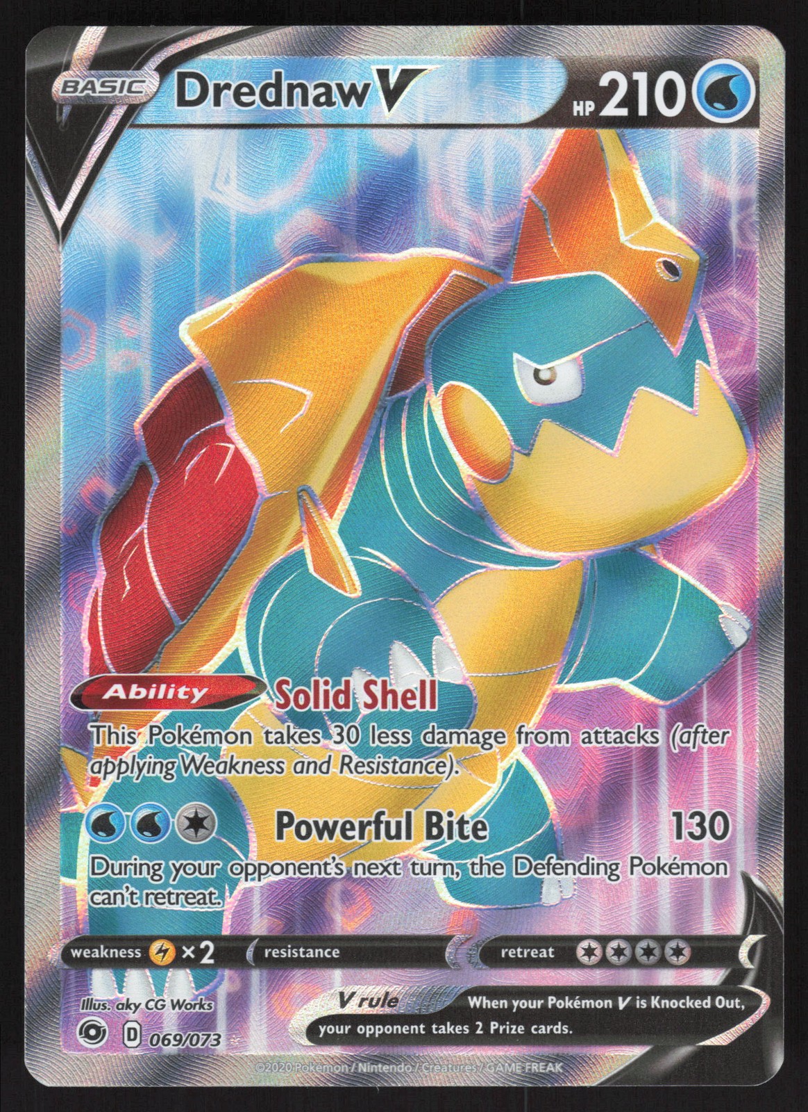 Drednaw V (Full Art) Ultra Rare Champion's Path 69/73 NM