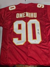 Charles Omenihu Autographed Red KC Chiefs Custom Jersey wth Beckett COA SB CHAMP