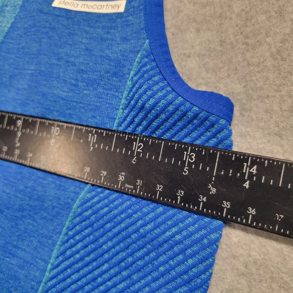 Adidas by Stella McCartney 女式路障背心无袖粗蓝色 S 码 — 第 2/4 张图片