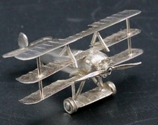 Grande Triplano In Argento 925 Aeroplano 7 x 7 cm Peso 28 g PUNZONATO 1109 AR 