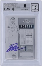 Donovan Mitchell Jazz Signed 2021-22 Contenders Optic #83 #1/1 BAS 9/10 Card