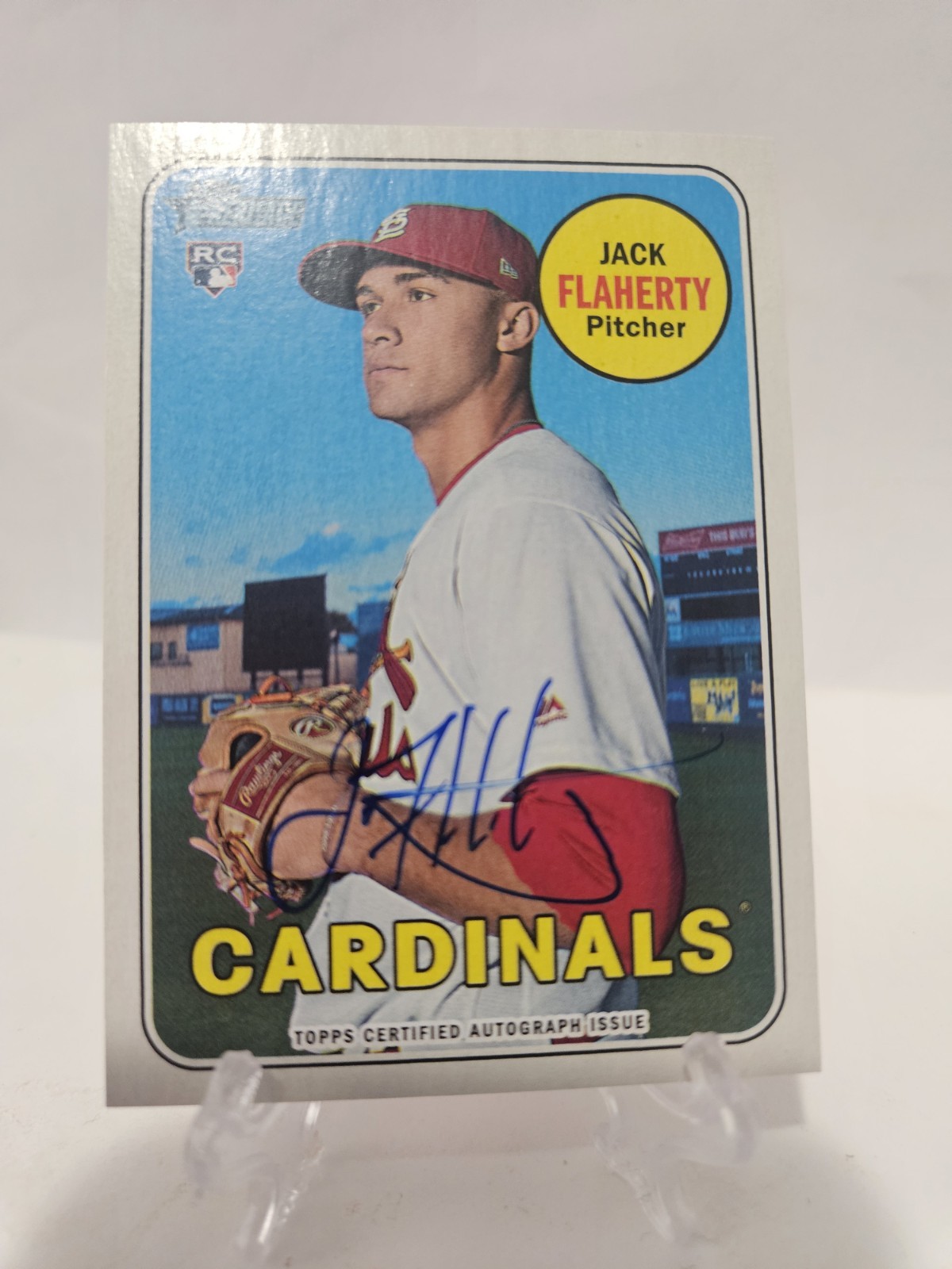 2018 Topps Heritage Jack Flaherty Real One Auto RC Rookie #ROA-JF Cardinals