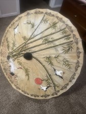 Vintage Japanese Bamboo  Paper Umbrella Handmade Parasol Decorative Wagasa 32"