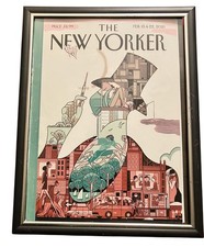 Framed New Yorker Cover Only 2/15/21. ?Eustace Tilley At Ninety-Six