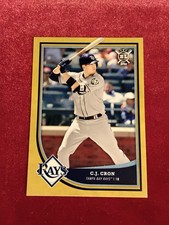 2018 Topps Big League Gold SP #7 - C.J. Cron ⚾️ Tampa Bay Rays 